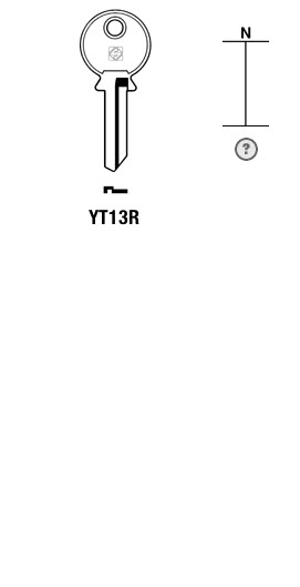 Afbeelding van Silca Cilindersleutel staal YT13R