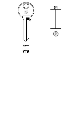 Afbeelding van Silca Cilindersleutel staal YT6