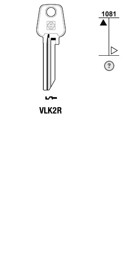 Afbeelding van Silca Cilindersleutel staal VLK2R