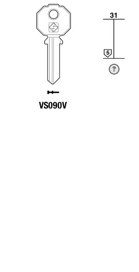 Afbeelding van Silca Cilindersleutel staal VS090V