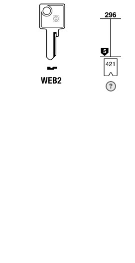 Afbeelding van Silca Cilindersleutel staal WEB2