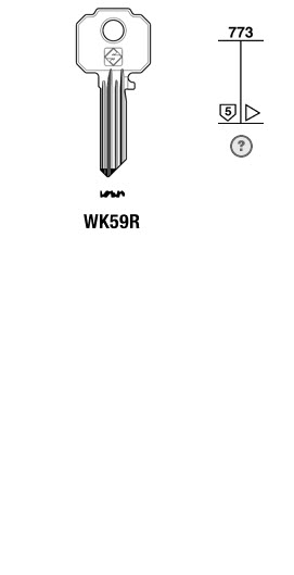 Afbeelding van Silca Cilindersleutel staal WK59R