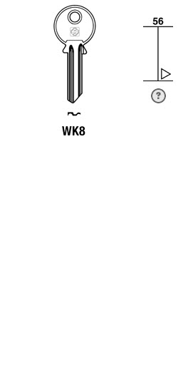 Afbeelding van Silca Cilindersleutel staal WK8