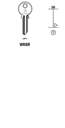 Afbeelding van Silca Cilindersleutel staal WK8R
