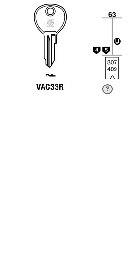 Afbeelding van Silca Cilindersleutel staal VAC33R