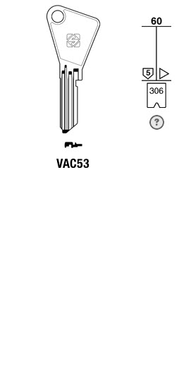 Afbeelding van Silca Cilindersleutel staal VAC53