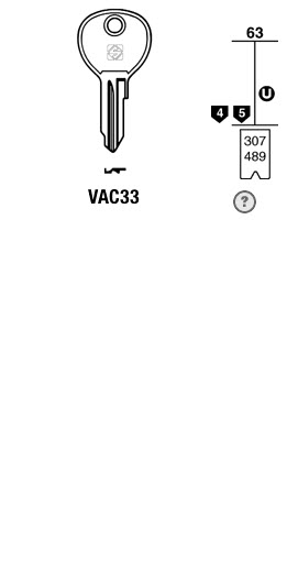 Afbeelding van Silca Cilindersleutel staal VAC33