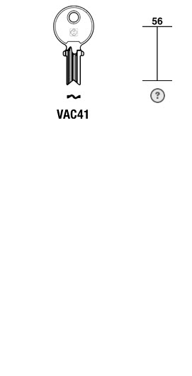 Afbeelding van Silca Cilindersleutel staal VAC41