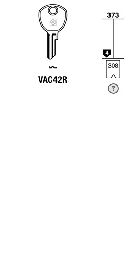 Afbeelding van Silca Cilindersleutel staal VAC42R