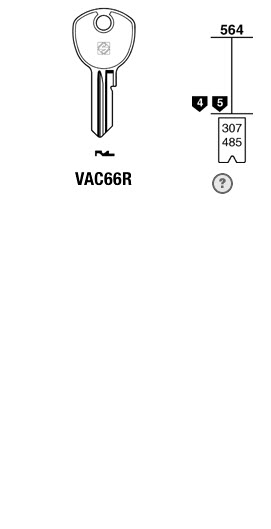 Afbeelding van Silca Cilindersleutel staal VAC66R