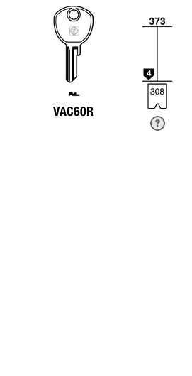 Afbeelding van Silca Cilindersleutel staal VAC60R