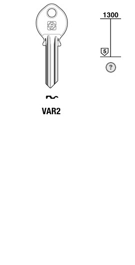 Afbeelding van Silca Cilindersleutel staal VAR2