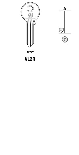 Afbeelding van Silca Cilindersleutel staal VL2R