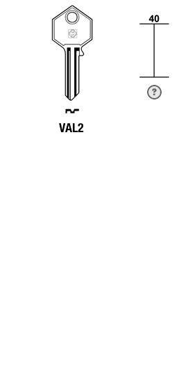 Afbeelding van Silca Cilindersleutel staal VAL2