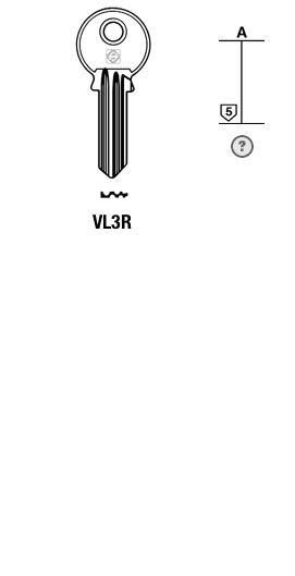 Afbeelding van Silca Cilindersleutel staal VL3R