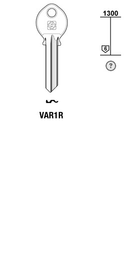 Afbeelding van Silca Cilindersleutel staal VAR1R