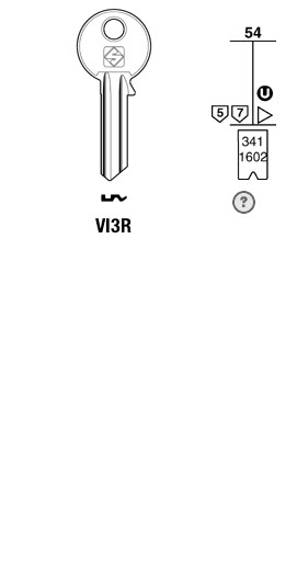 Afbeelding van Silca Cilindersleutel staal VI3R