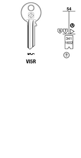 Afbeelding van Silca Cilindersleutel staal VI5R