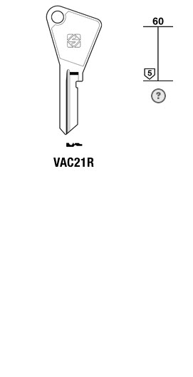 Afbeelding van Silca Cilindersleutel staal VAC21R