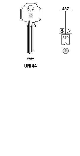 Afbeelding van Silca Cilindersleutel staal UNI44