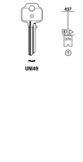 Afbeelding van Silca Cilindersleutel staal UNI49