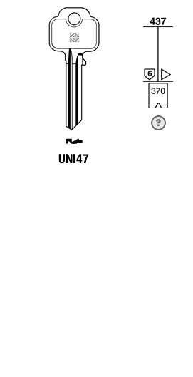 Afbeelding van Silca Cilindersleutel staal UNI47