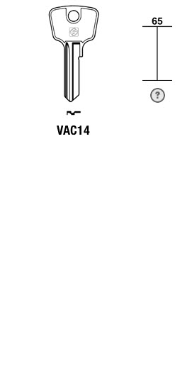 Afbeelding van Silca Cilindersleutel staal VAC14