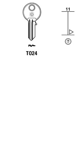 Afbeelding van Silca Cilindersleutel staal TO24