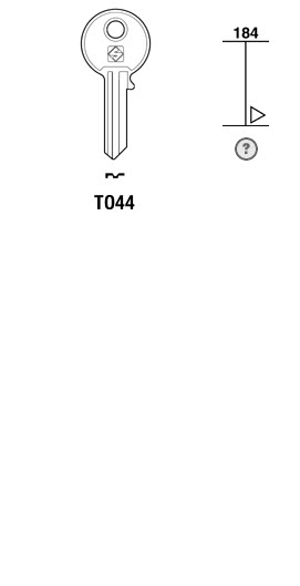 Afbeelding van Silca Cilindersleutel staal TO44