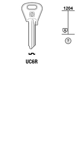 Afbeelding van Silca Cilindersleutel staal UC6R