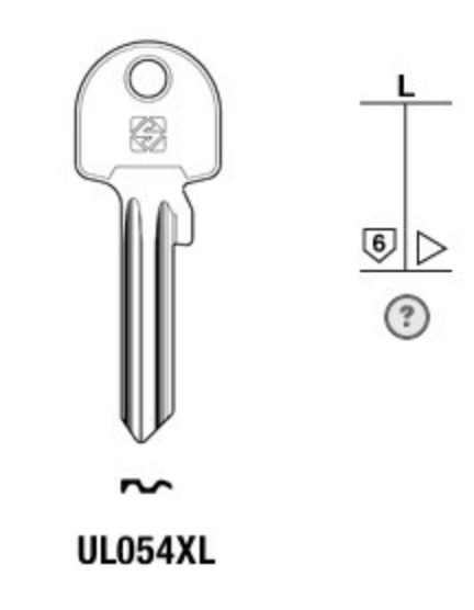 Afbeelding van Silca Cilindersleutel staal UL054XL