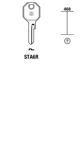 Afbeelding van Silca Cilindersleutel staal STA6R