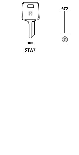 Afbeelding van Silca Cilindersleutel staal STA7