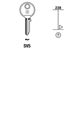 Afbeelding van Silca Cilindersleutel staal SV5