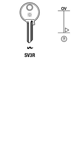 Afbeelding van Silca Cilindersleutel staal SV3R