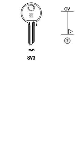 Afbeelding van Silca Cilindersleutel staal SV3