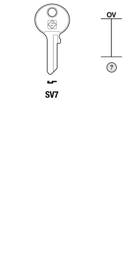 Afbeelding van Silca Cilindersleutel staal SV7