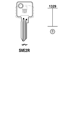 Afbeelding van Silca Cilindersleutel staal SVE2R