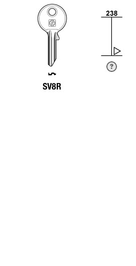 Afbeelding van Silca Cilindersleutel staal SV8R