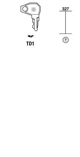 Afbeelding van Silca Cilindersleutel staal TD1