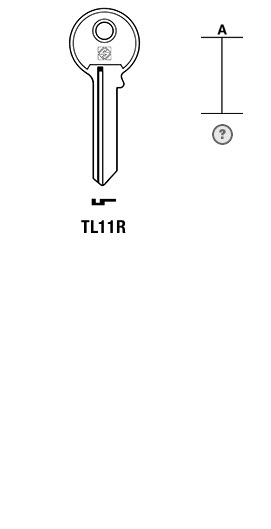 Afbeelding van Silca Cilindersleutel staal TL11R
