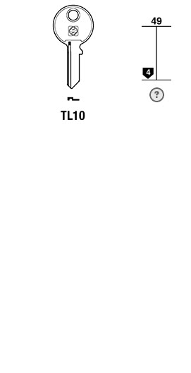 Afbeelding van Silca Cilindersleutel staal TL10