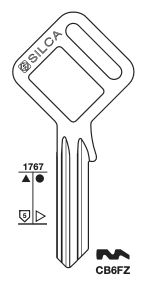 Afbeelding van Silca Cilindersleutel brass TAGGY CB6FZ (box 50 st mixed)