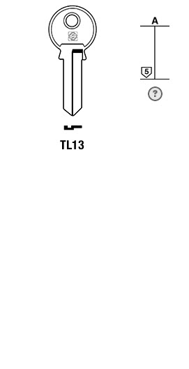 Afbeelding van Silca Cilindersleutel staal TL13