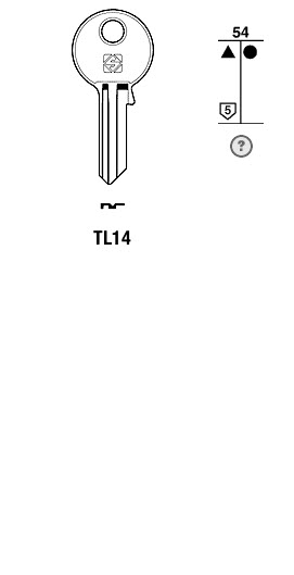 Afbeelding van Silca Cilindersleutel staal TL14