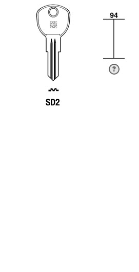 Afbeelding van Silca Cilindersleutel staal SD2