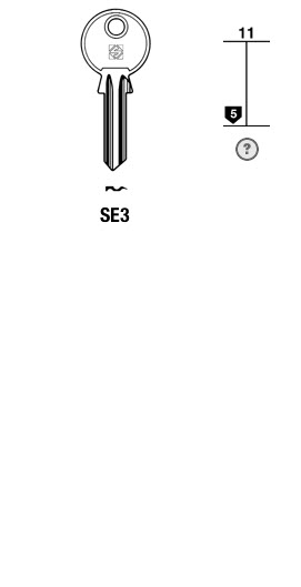 Afbeelding van Silca Cilindersleutel staal SE3