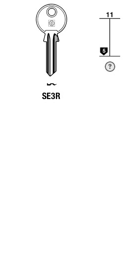 Afbeelding van Silca Cilindersleutel staal SE3R