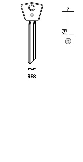 Afbeelding van Silca Cilindersleutel staal SE8