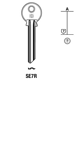 Afbeelding van Silca Cilindersleutel staal SE7R